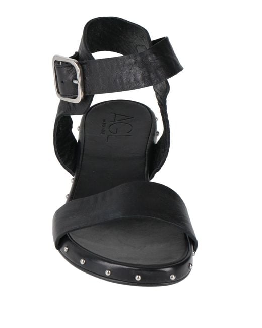 Agl Attilio Giusti Leombruni Black Sandals Leather