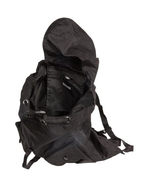 C P Company Black Rucksack for men