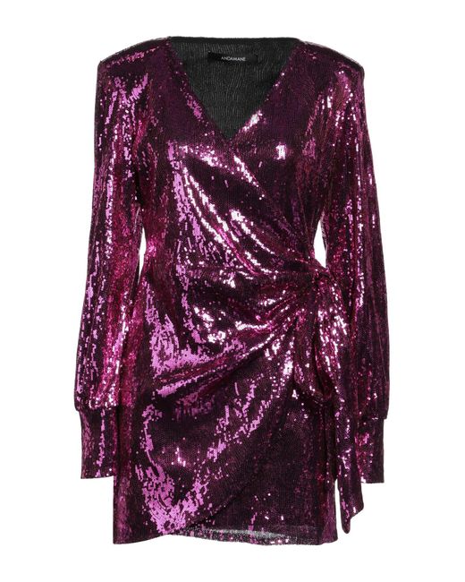 ANDAMANE Purple Mini Dress