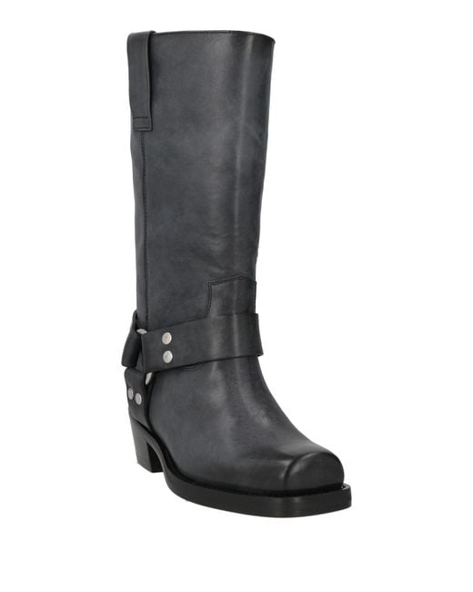 Paris Texas Black Boot Leather