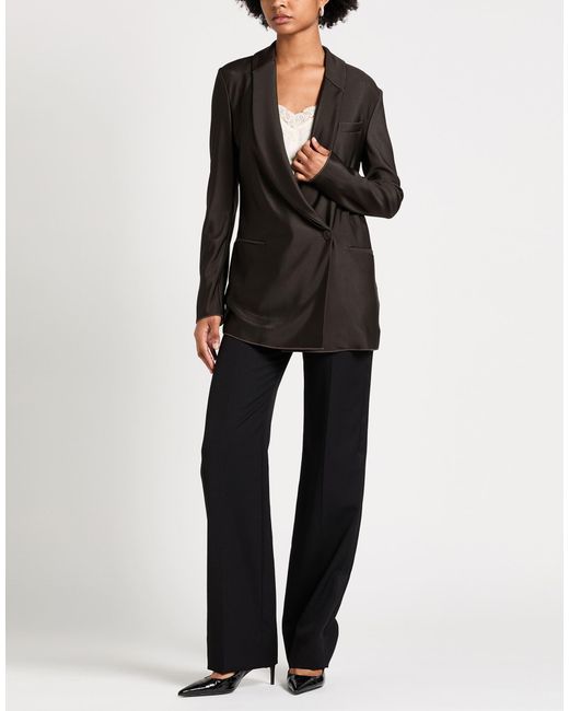 Giorgio Armani Black Dark Blazer Viscose, Elastane