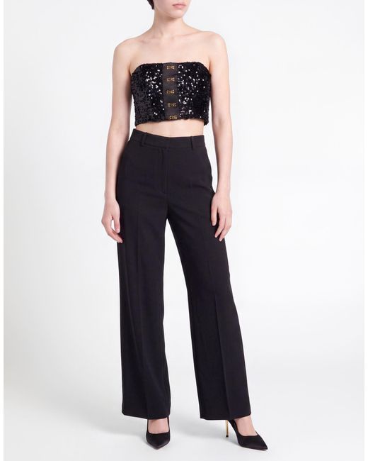 Elisabetta Franchi Black Top Polyester, Elastane