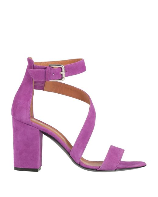 Via Roma 15 Mauve Sandals Leather in Pink | Lyst UK