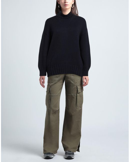Aragona Blue Midnight Turtleneck Merino Wool