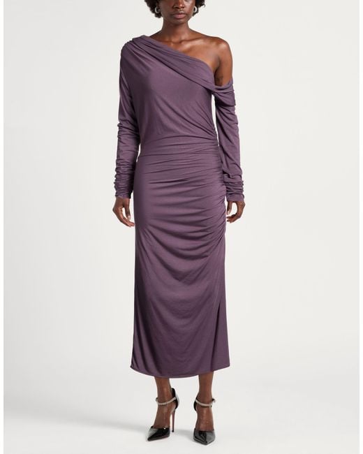 Elisabetta Franchi Purple Midi Dress