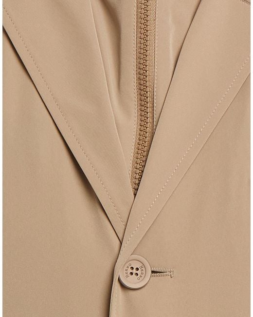 Herno Natural Camel Jacket Polyester for men