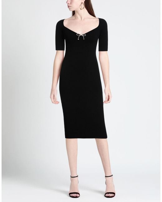 Elisabetta Franchi Black Midi Dress