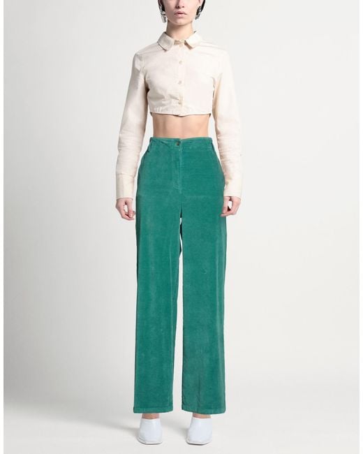 Diega Green Pants Cotton, Elastane