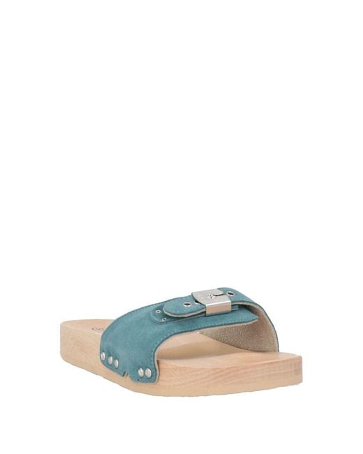 Scholl Blue Mules & Clogs Leather