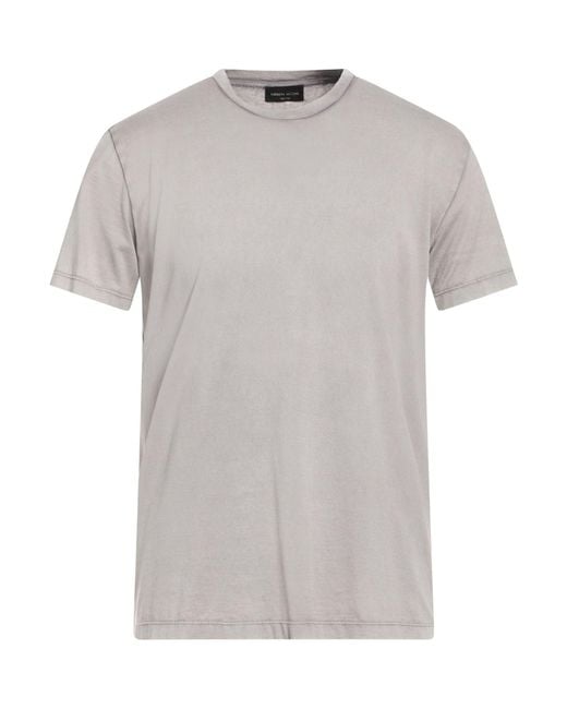 Roberto Collina Gray T-Shirt Cotton for men