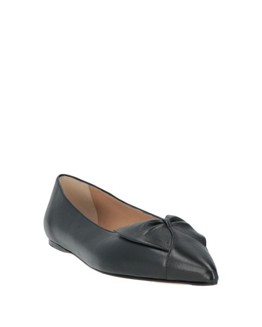 Ferragamo Gray Ballet Flats Lambskin