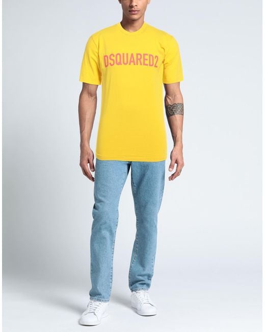 DSquared² Yellow T-shirt for men