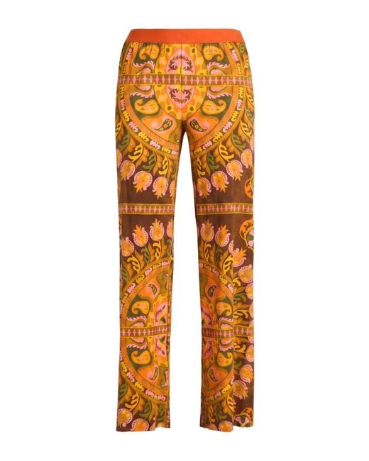 Maliparmi Orange Pants Polyamide, Elastane