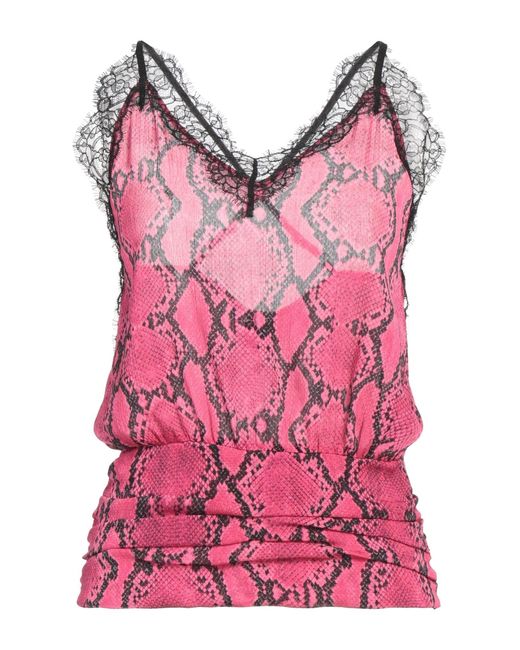 Pinko Pink Fuchsia Top Polyester, Polyamide