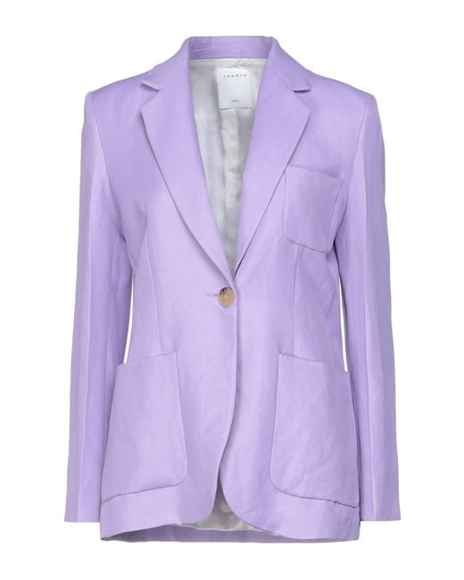 Sandro Suit Jacket in Purple Lyst