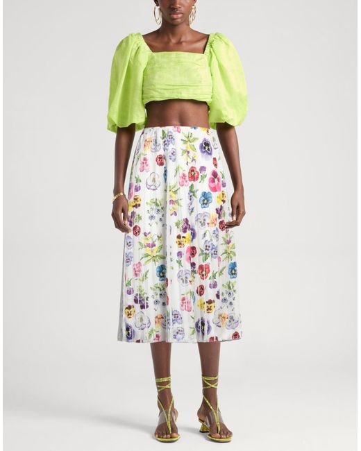 Vivetta White Midi Skirt Polyester