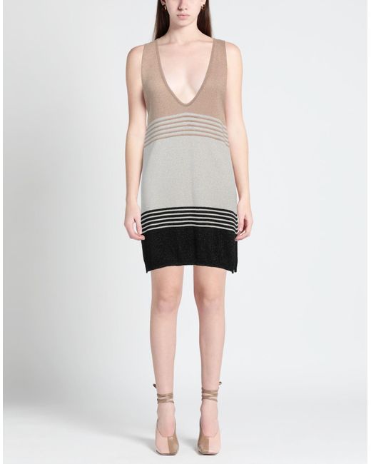 Akep White Mini Dress Viscose, Polyamide, Polyester