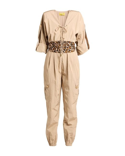 Dundas Natural Jumpsuit Viscose, Cotton