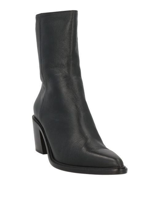 Pomme D'or Black Ankle Boots Leather