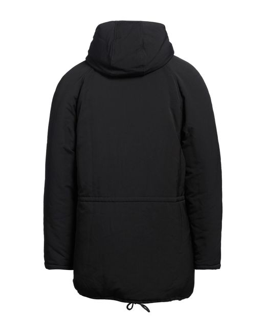 Sandro Black Coat Polyester, Polyamide for men