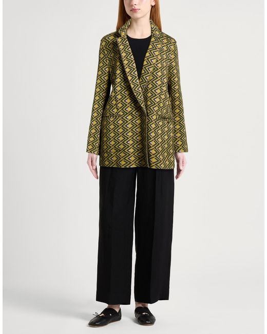 Maliparmi Green Blazer Viscose, Polyester, Elastane
