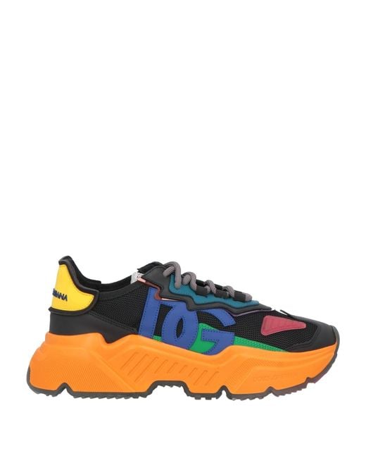 Dolce & Gabbana Blue Sneakers Leather, Textile Fibers for men
