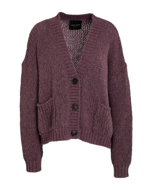 Roberto Collina Purple Cardigan Baby Alpaca Wool, Polyamide, Wool