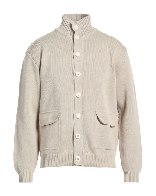 Daniele Fiesoli Natural Cardigan Merino Wool, Acrylic for men