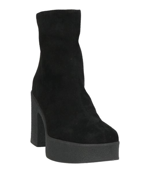 Pollini Black Ankle Boots Leather