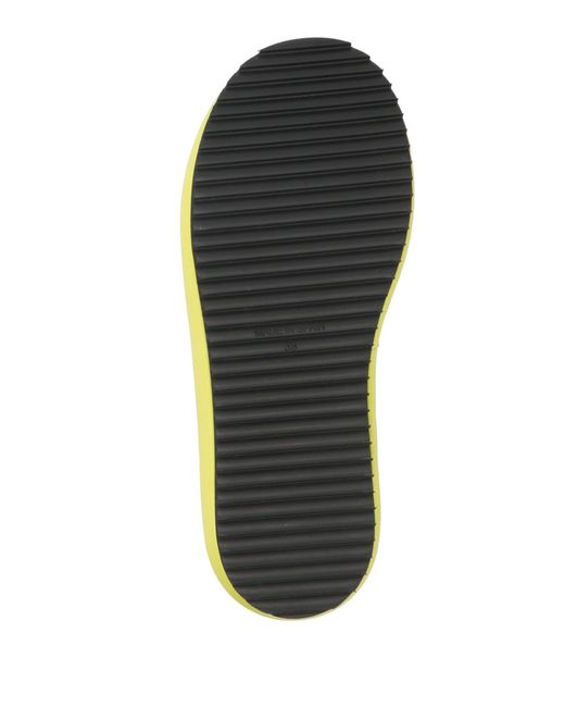 Pollini Yellow Lime Sandals Leather