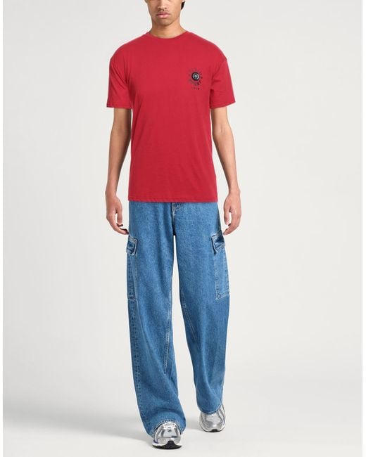 Philipp Plein Red Swim T-Shirt Cotton for men