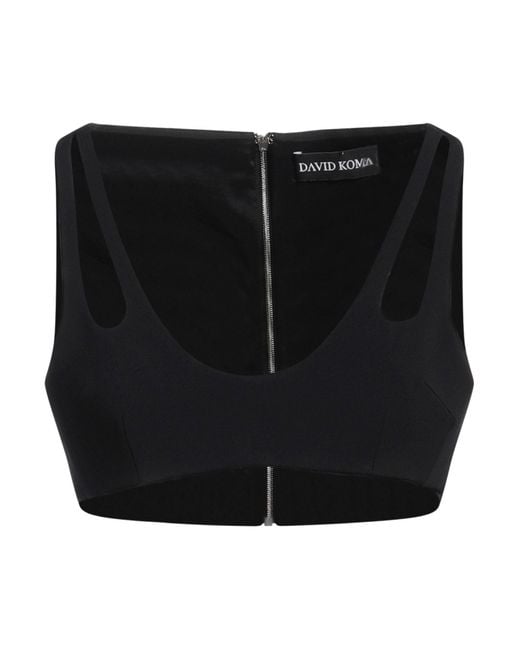 Top David Koma de color Black