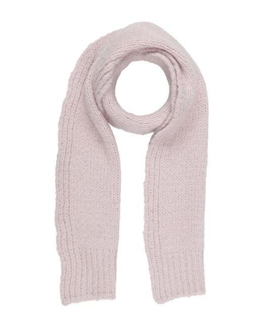 Jil Sander Pink Scarf Mohair Wool, Alpaca Wool, Polyamide