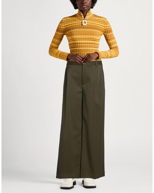 DARKPARK Green Military Pants Wool, Elastane