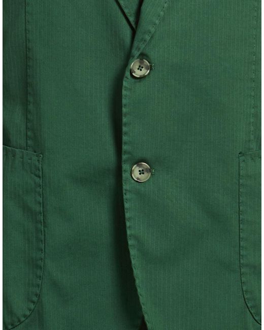 MULISH Green Blazer Cotton, Elastane for men