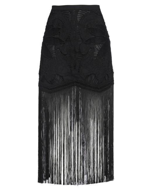 Sea Black Midi Skirt Cotton