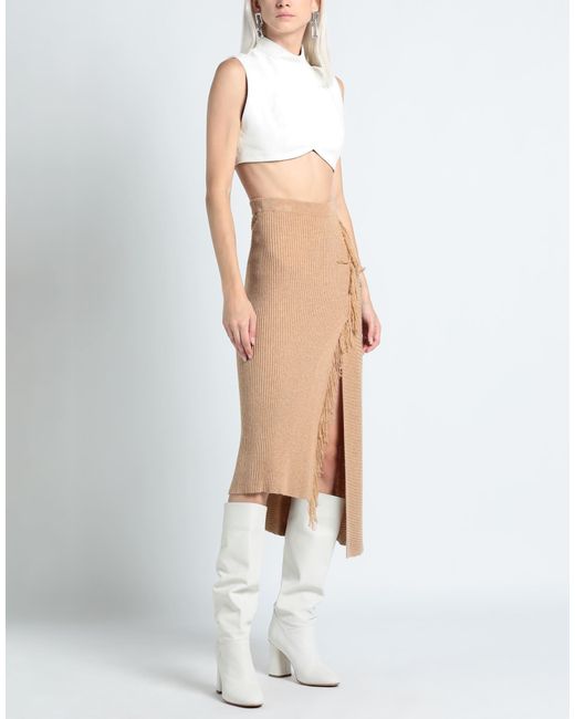 Pinko Natural Midi Skirt