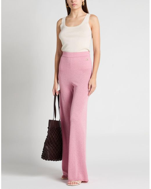 Akep Pink Pants Viscose, Polyamide, Polyester