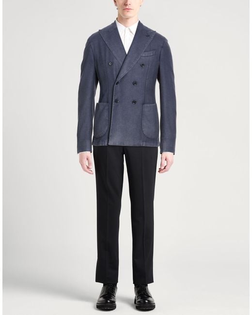 L.b.m. 1911 Blue Midnight Blazer Virgin Wool for men