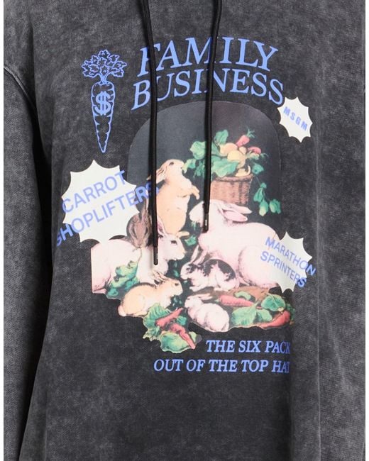 MSGM Gray Sweatshirt Cotton