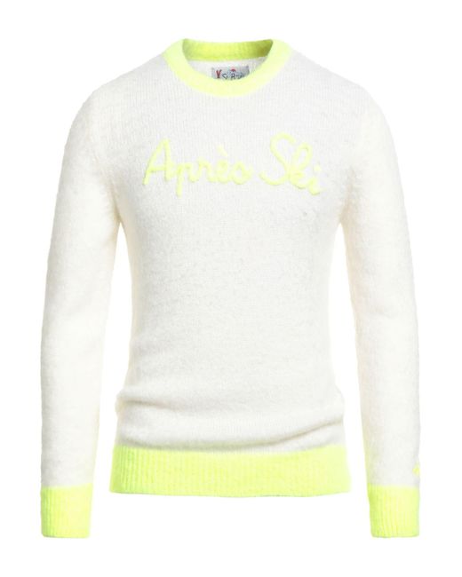 Mc2 Saint Barth Yellow Ivory Sweater Acrylic, Polyamide, Alpaca Wool for men