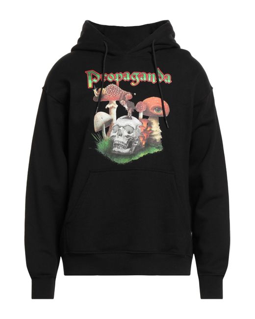 Propaganda Black Sweatshirt Cotton for men