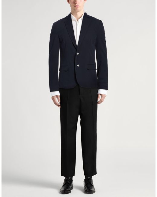 Imperial Blue Blazer Polyester, Viscose, Elastane for men