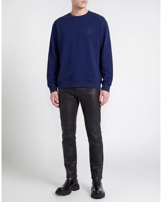 Just Cavalli Blue Sweatshirt Cotton for men