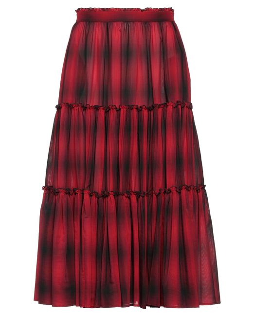DSquared² Red Midi Skirt
