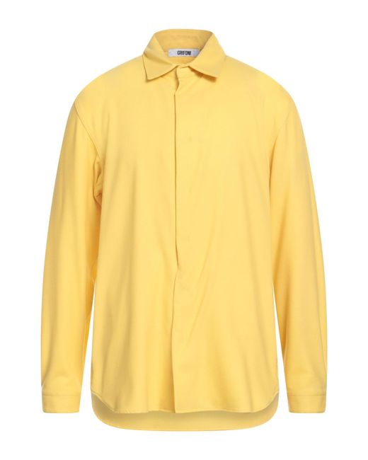 Grifoni Yellow Shirt Virgin Wool, Elastane for men