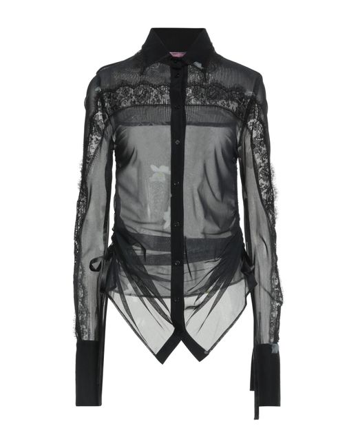 REIMAGINE PINKO x PATRICK MCDOWELL Black Shirt Polyamide, Elastane