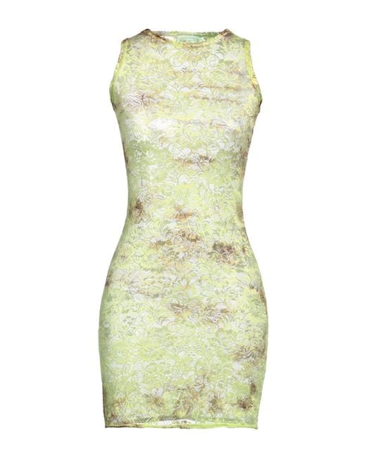 Aries Green Mini Dress Polyamide, Elastane