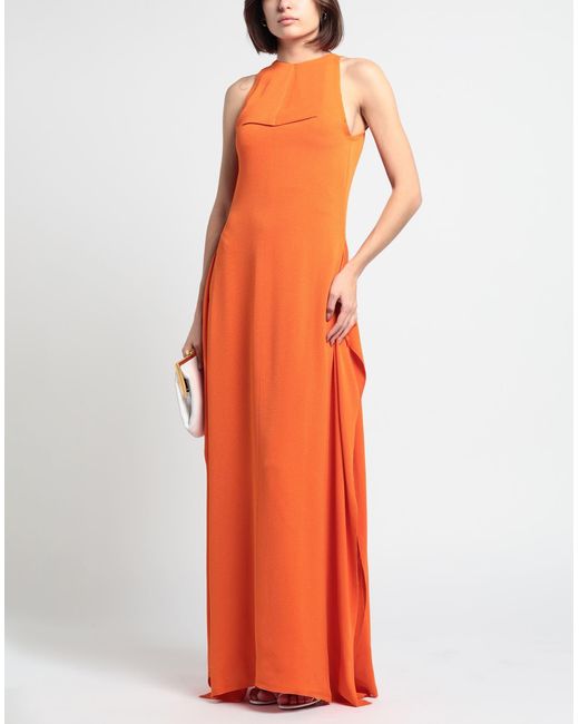 Lanvin Orange Maxi-Kleid