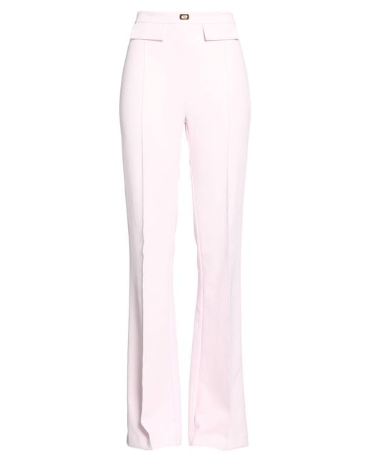 Elisabetta Franchi Pink Pants Polyester, Elastane